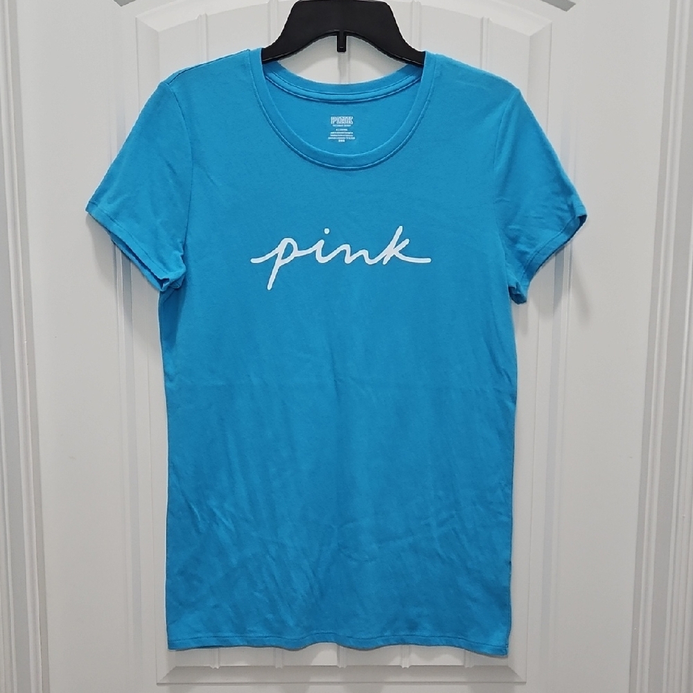 PINK Victoria's Secret Turquoise Blue Tee